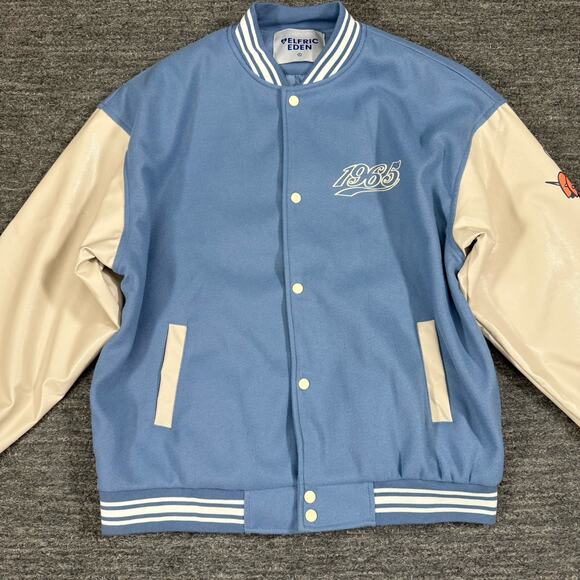 Aelfric Eden Jacket XL Blue Foaming Letter Love 1965 Letterman Varsity Retro - Picture 6 of 14